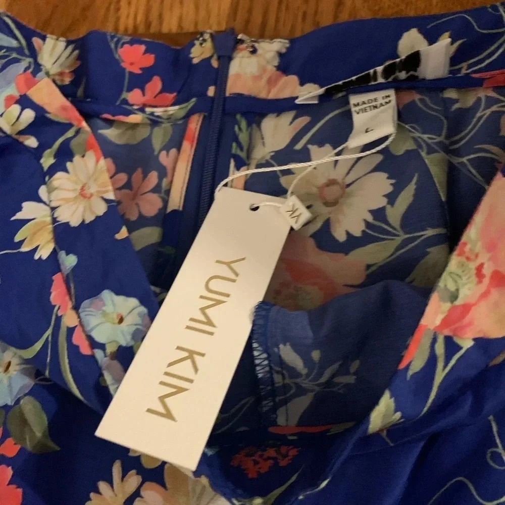 NWT Yumi Kim Blue Floral Ruffle Skort Size L - Picture 4 of 9
